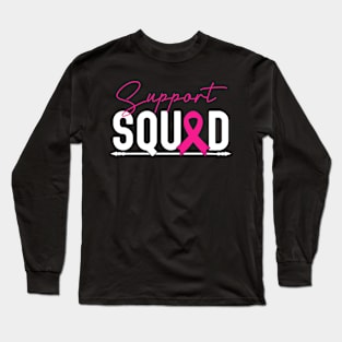 Breast Cancer Warrior Support Squad Breast Cancer Awareness Women Long Sleeve T-Shirt